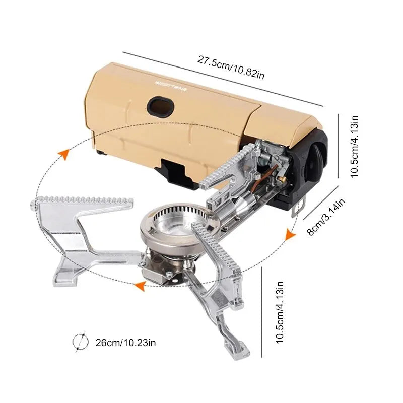 Camping Gas Stove 2670W Portable Folding Cassette Gas Burner Outdoor Picnic Travel Cooking Grill Cooker Heating System