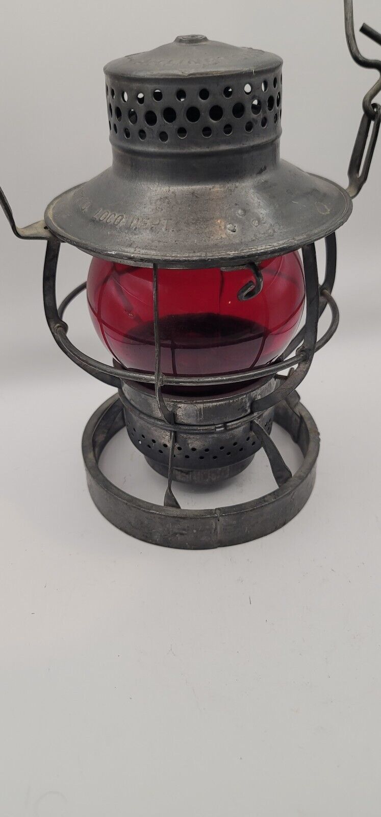 antique Dressel Arlington Reading co. railroad lantern "Red glass"