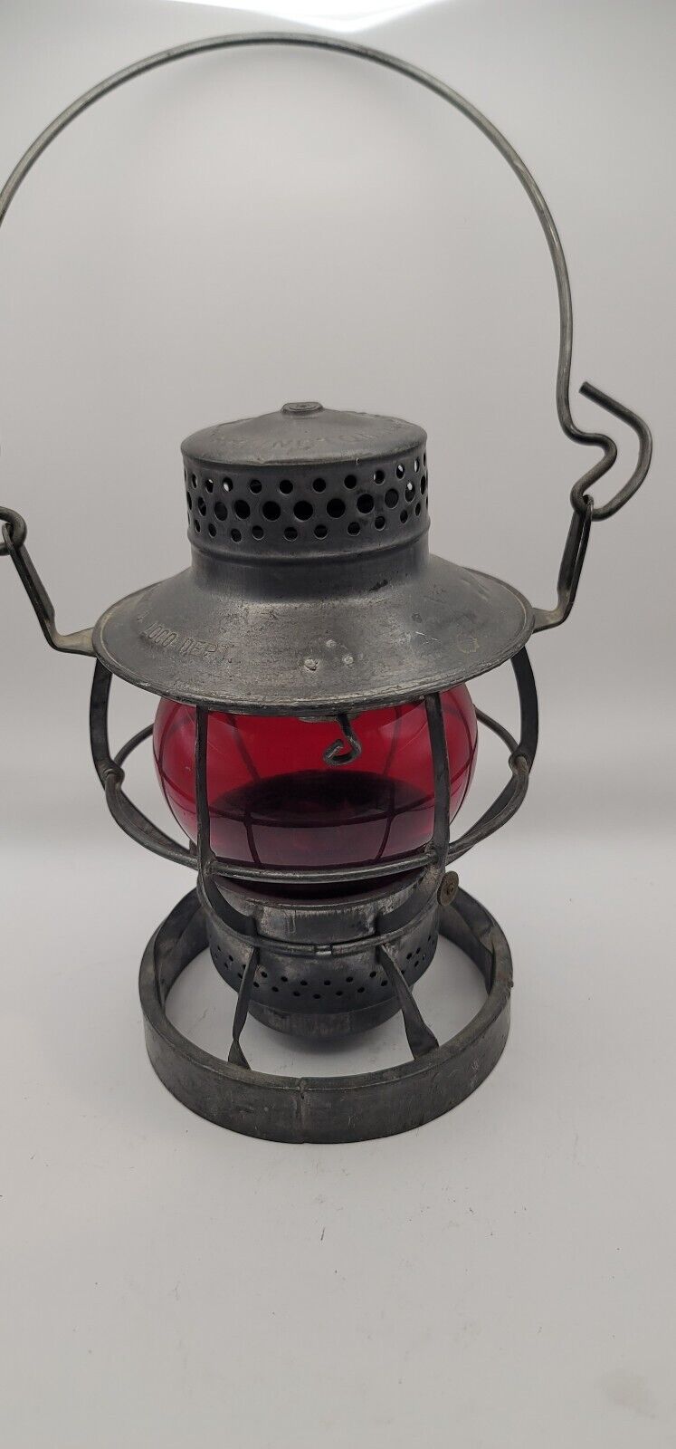 antique Dressel Arlington Reading co. railroad lantern "Red glass"