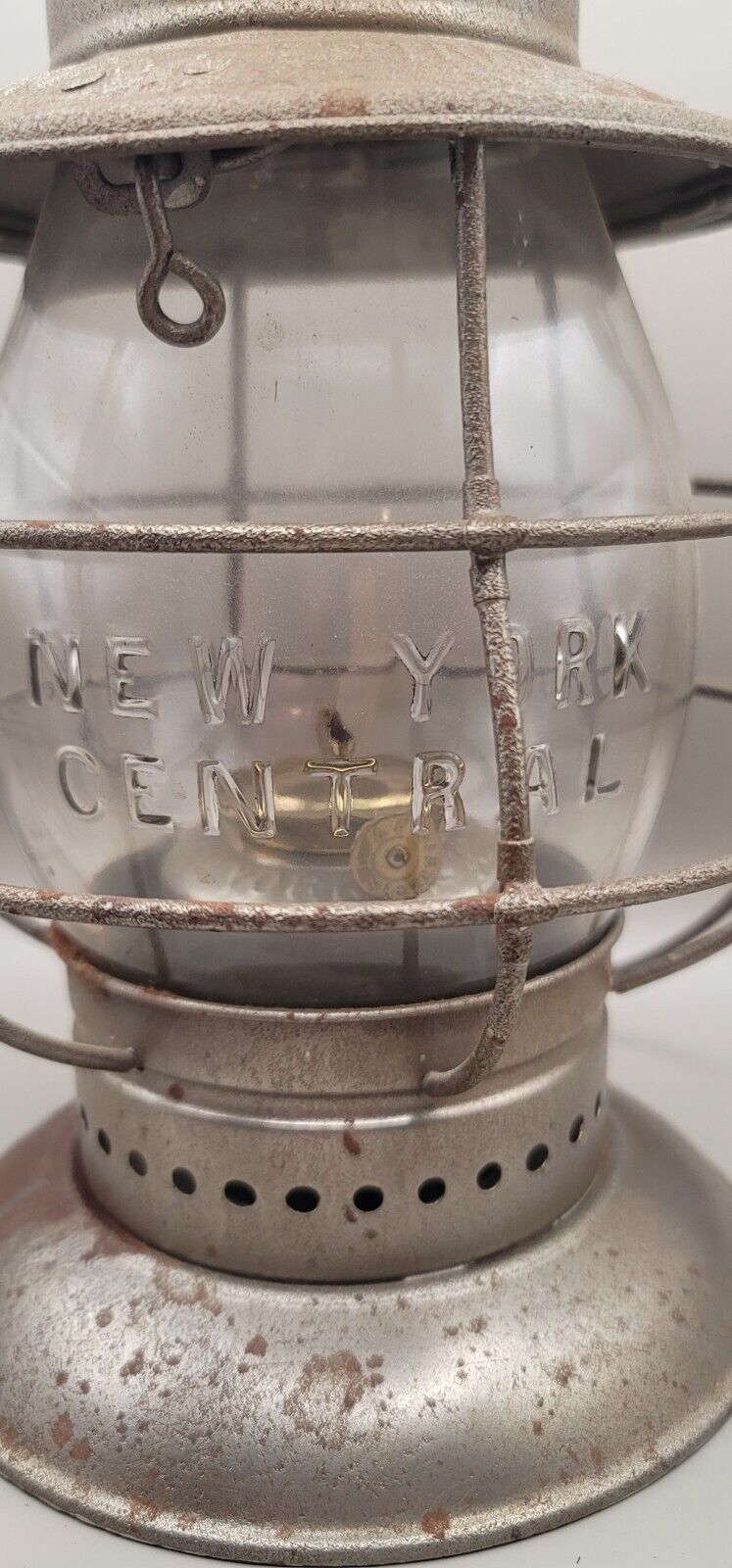 Dietz No. 6 New York Central Bell Bottom Lantern Clear Etched Globe