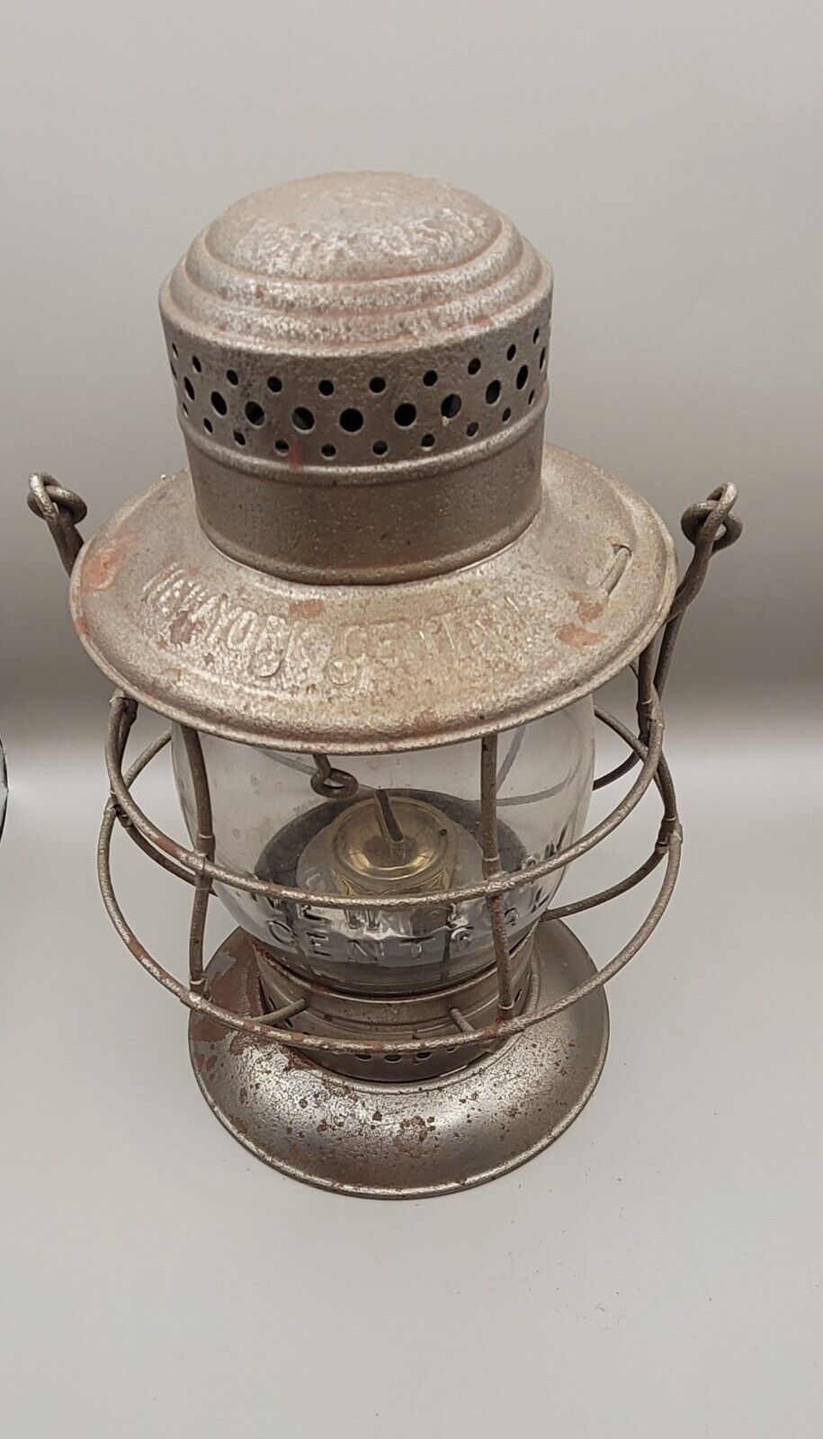 Dietz No. 6 New York Central Bell Bottom Lantern Clear Etched Globe