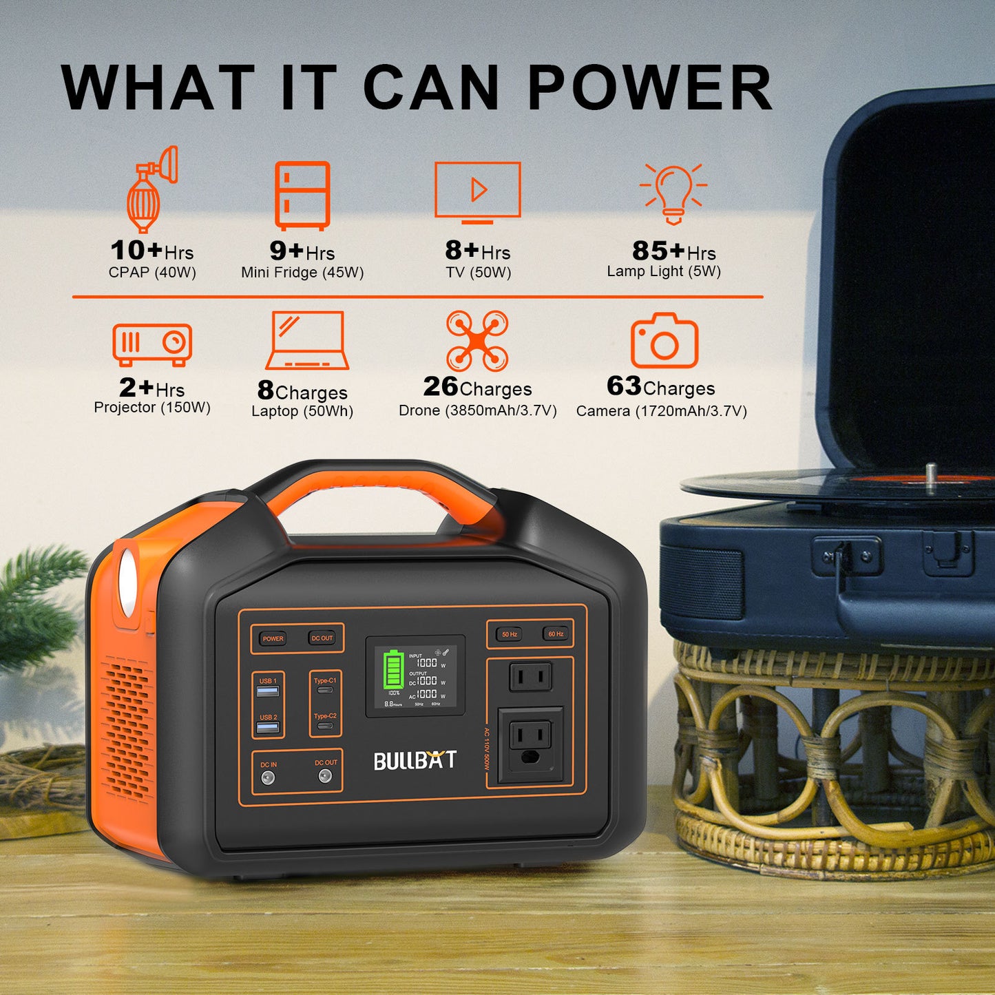 500W Outdoor Energy Storage Power Supply