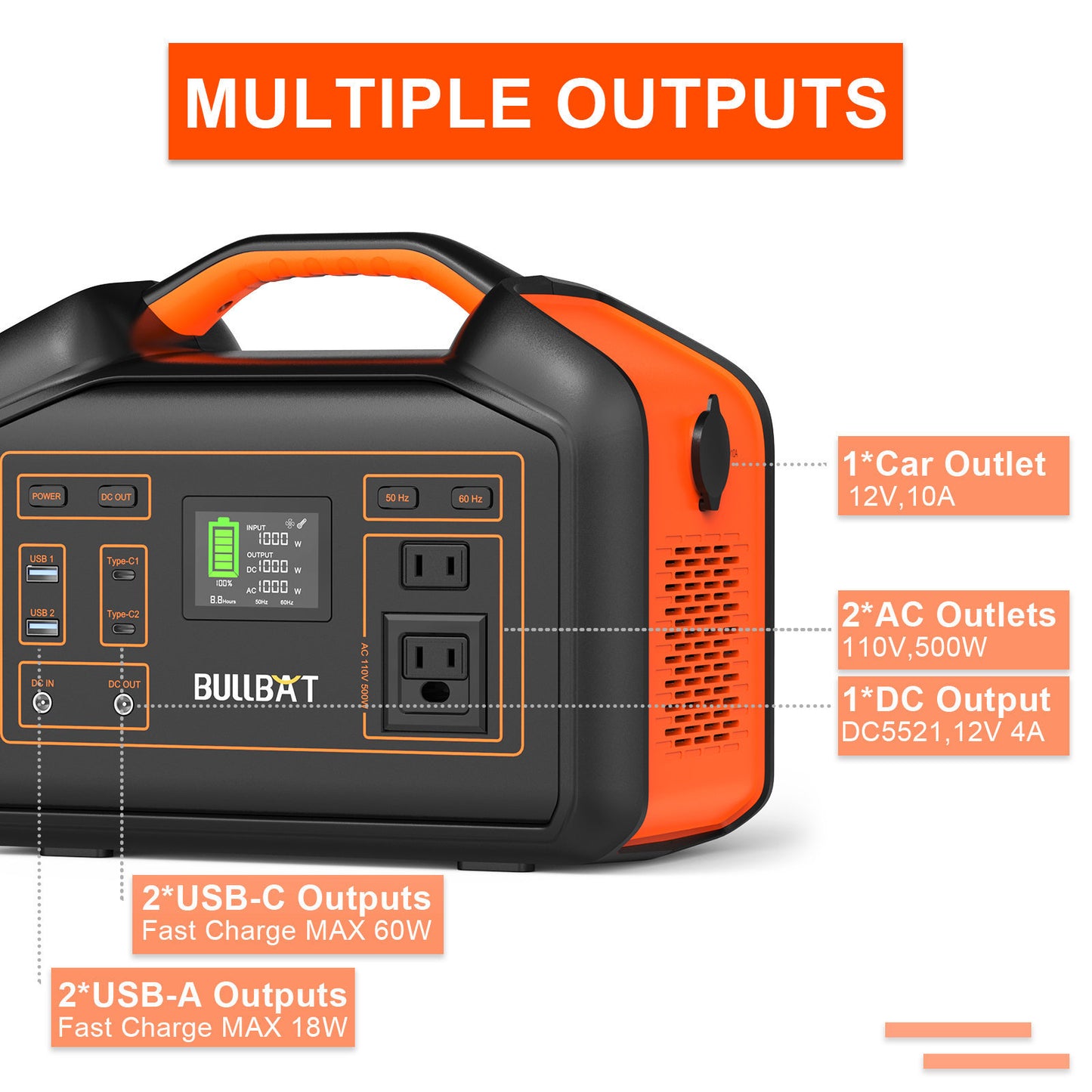 500W Outdoor Energy Storage Power Supply