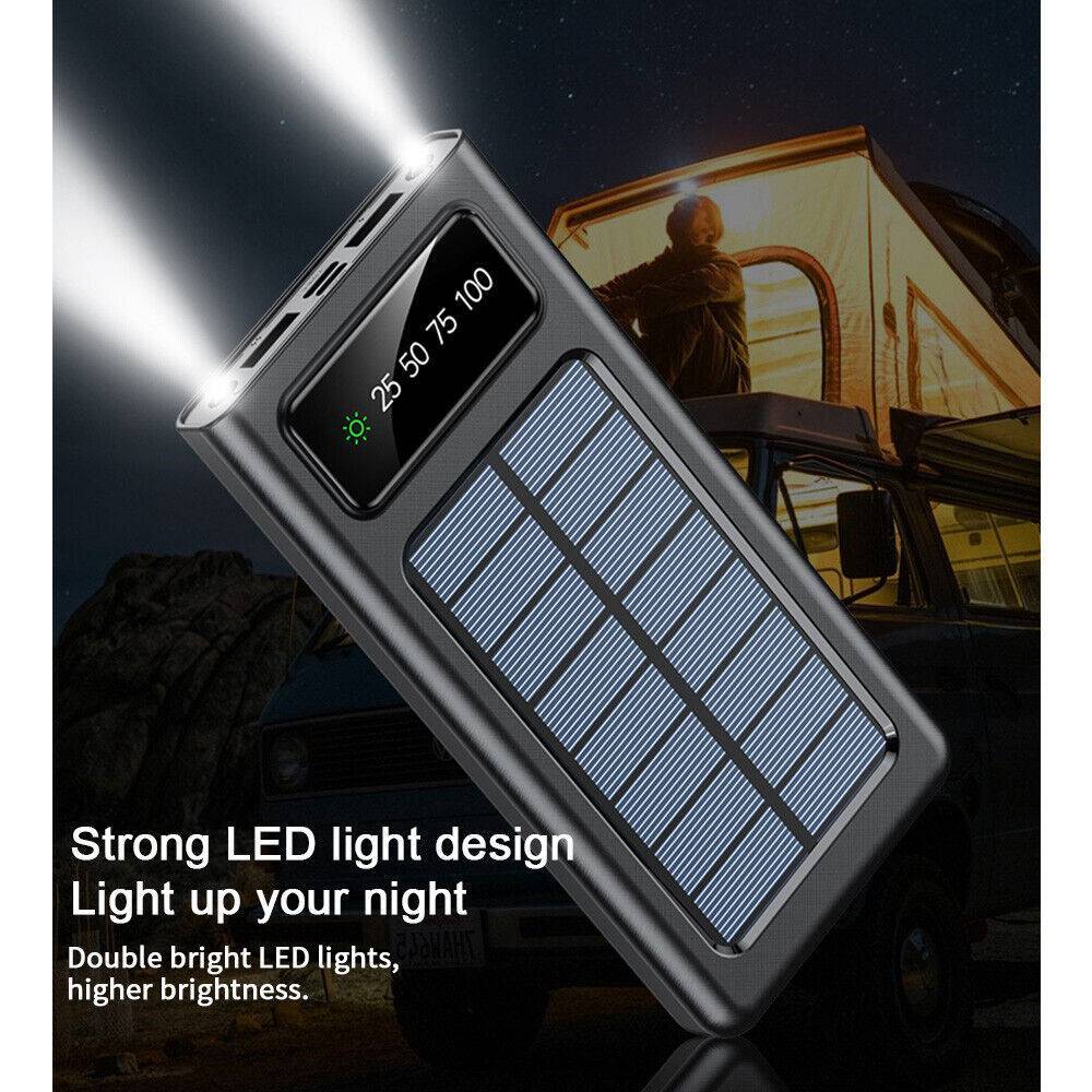 2024 Super 3000000mAh 4 USB Portable Charger Solar Power Bank For Cell Phone